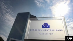 La vista exterior tomada el 9 de septiembre de 2021 muestra el edificio del Banco Central Europeo (BCE) en Frankfurt / Main, Alemania occidental, antes de una reunión del consejo de gobierno del BCE. 