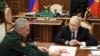 Bộ trưởng Quốc phòng Nga Sergei Shoigu và Tổng thống Nga Vladimir Putin.