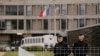 French gendarme stand in front of the entrance of the Fleury-Merogis prison near Paris, France, Apr. 27, 2016. The prison is home to Salah Abdeslam, the sole surviving suspect in last November’s Paris terror attacks, who is held there in isolation.