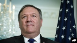 Foto de archivo del secretario de estado Mike Pompeo en Washington, durante visita de ministro de relaciones de Pakistán. Octubre 2, 2018.