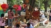 Pavement sellers in New Delhi are all geared up to sell earthen lamps and other decorative items used during Diwali.
