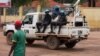 FILE - United Nations peacekeepers ride a pickup truck while on patrol in Bangui, Central African Republic, April 24, 2017. 