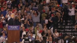 Violentas protestas anti-Trump y criticas contra Clinton