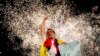 Venezuela's opposition leader and presidential candidate Henrique Capriles greets supporters during a campaign rally in the state of Barinas, April 3, 2013.