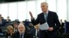 European Union's chief Brexit negotiator Michel Barnier delivers a speech during a debate on BREXIT after the vote on British PM Theresa May's Brexit deal, at the European Parliament, Strasbourg, France, Jan. 16, 2019. 
