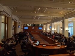 Sala de reuniones en la sede de la OEA en Washington DC. Foto de Herbert Zepeda.
