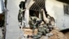 Israeli soldiers operate at the Shajaiya district of Gaza City amid the ongoing conflict between Israel and the Palestinian Islamist group Hamas, in the Gaza Strip.