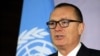 FILE - UN Undersecretary-General for Political Affairs Jeffrey Feltman speaks during a press conference in the Libyan capital Tripoli on Jan. 10, 2018.