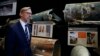 Brian Hook, U.S. special representative for Iran, walks past fragments of Iranian short range ballistic missiles (Qiam) at the Iranian Materiel Display (IMD) at Joint Base Anacostia-Bolling, in Washington, Nov. 29, 2018.