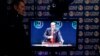 A television screen shows Democratic Party leader Pierluigi Bersani at a media center in Rome, February 26, 2013. 