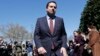 House Intelligence Committee Chairman Rep. Devin Nunes, R-Calif., leaves after speaking with reporters outside the White House in Washington, March 22, 2017, following a meeting with President Donald Trump. 
