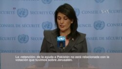 Haley: Suspensión de ayuda a Pakistán "no está relacionada al voto sobre Jerusalén"