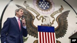 အမေရိကန်နိုင်ငံခြားရေးဝန်ကြီး John Kerry။