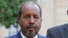 FILE - Somalia President Hassan Sheikh Mohamud addresses the media.