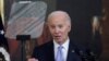 El Presidente de los Estados Unidos, Joe Biden, habla durante la ceremonia de la Medalla Presidencial de la Libertad en la Casa Blanca en Washington, Estados Unidos, el 3 de mayo de 2024. 