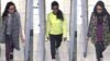 FILE - A combination of handout CCTV pictures received from the Metropolitan Police Service shows (L-R) British teenagers Kadiza Sultana, Amira Abase and Shamima Begum passing through security barriers at Gatwick Airport, south of London, Feb. 17, 2015.
