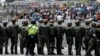 Opposition supporters clash with Venezuelan National Guards during a rally to demand a referendum to remove President Nicolas Maduro in Caracas, Venezuela, May 18, 2016. 