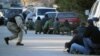 Pro-Russian protesters, Russian soldiers storm Ukrainian military air base in the small city of Belbek, near the Crimean city of Sevastopol, March 22, 2014.