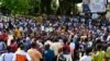 Dalibai Masu zanga zanga a Jami'ar Calabar 12, ga Oktoba 2015.