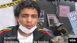 El líder estudiantil Lorent Saleh, enumeró los logros que llevaron al levantamiento de la huelga de hambre.