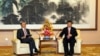 世界银行行长金墉2018年7月16日在北京钓鱼台国宾馆与中国国家主席习近平会面。