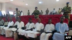 Boko Haram sitting in court in N'Djamena