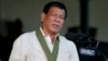 Philippine President Rodrigo Duterte addresses members of the army during the 120th anniversary celebration of the Philippine Army, April 4, 2017 at Fort Bonifacio, suburban Taguig city, east of Manila, Philippines. 