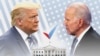 Shugaba Donald Trump, hagu da Joe Biden, dama